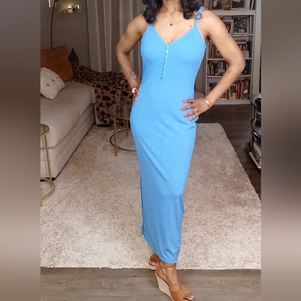 LDS Cool Blue Maxi Dress